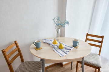 A cozy studio apartment with different decor