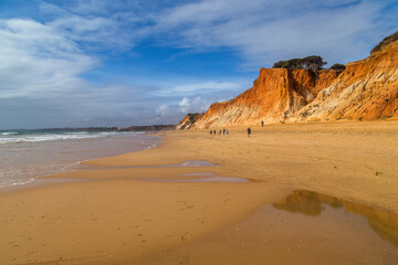 Tourists enjoying the sun on Albufeira