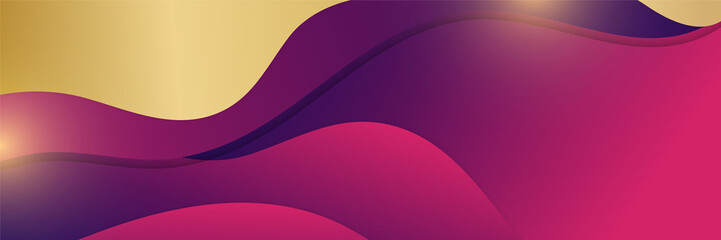 pink and gold purple banner background