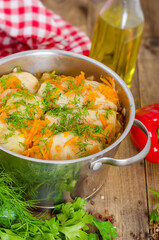 Stuffed cabbage roll in a bowl
