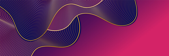 pink and gold purple banner background