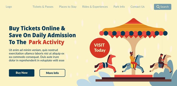Buy tickets online for park activities, banner