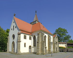 St. Martin parish church of Slatinany. Slatinany is a town in the Pardubice Region of the Czech...