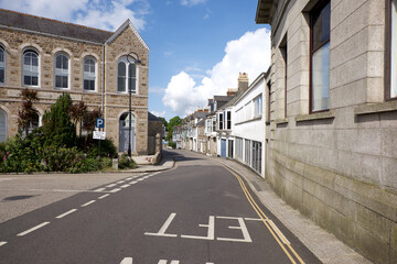 Camborne historic tin mining town Cornwall UK 