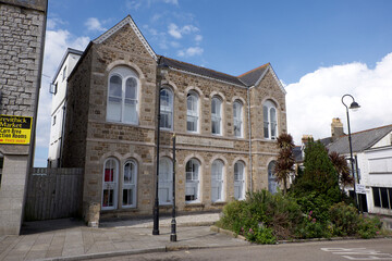 Camborne historic tin mining town Cornwall UK 