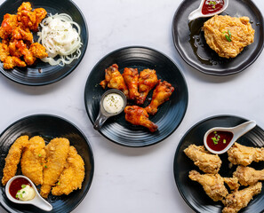 Fried Chicken and French Fries Mixed Selections