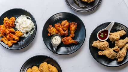 Fried Chicken and French Fries Mixed Selections