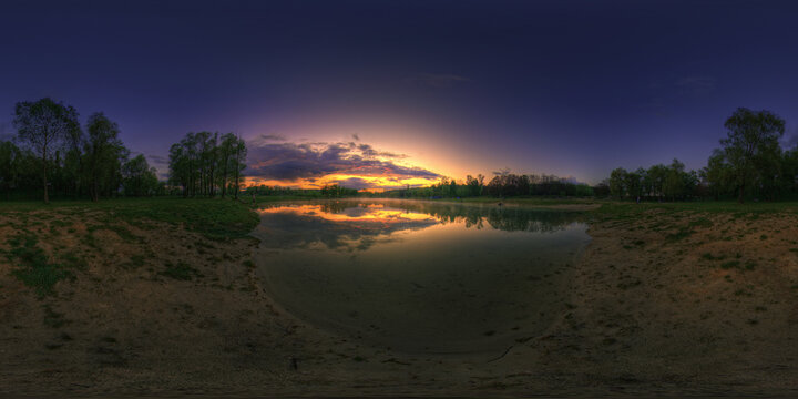Blue Lake at evening. Vinogradar, Kiev