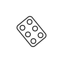 Vector linear icon with pill plate eps 10