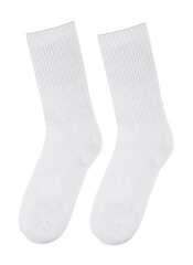 Tall socks on an isolated white background. Men's socks.