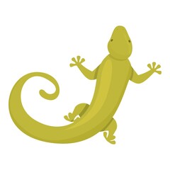 Tribal reptile icon cartoon vector. Gecko lizard. Wild funny
