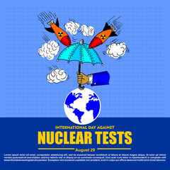 International Nuclear Tests, august 29, poster vector