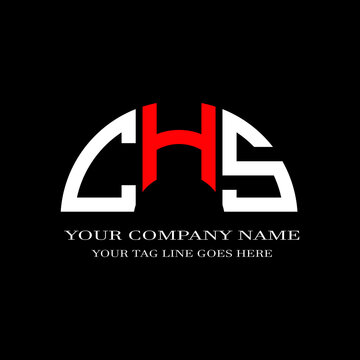 CHS letter logo creative design with vector graphic