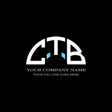 CTB letter logo creative design with vector graphic