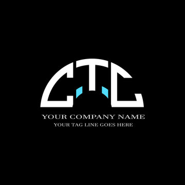 CTC letter logo creative design with vector graphic