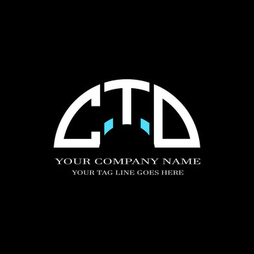 CTD letter logo creative design with vector graphic