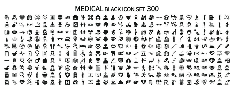 Medical related icon set 200