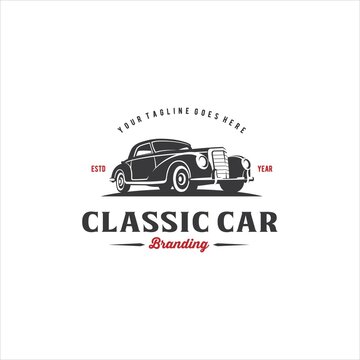 Car Classic Logo Design Vector Image