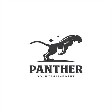 Panther Big Cat Logo Design Vector Image