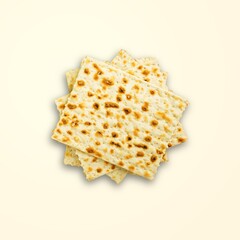 Matzah bread. Jewish traditional Passover bread. Pesach symbol.