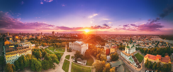Fototapeta Panoramic view of Kyiv obraz
