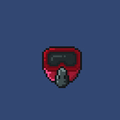 paint ball mask in pixel art style