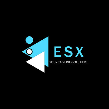 ESX letter logo creative design with vector graphic
