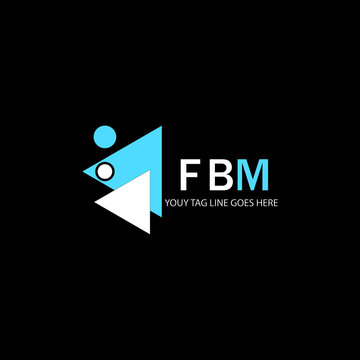 FBM letter logo creative design with vector graphic