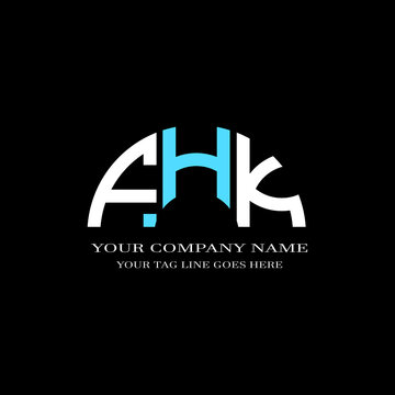 FHK letter logo creative design with vector graphic