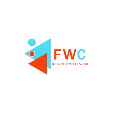 FWC letter logo creative design with vector graphic