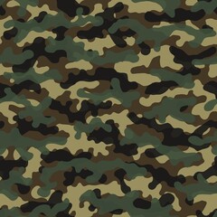 Fototapeta premium Camouflage seamless pattern background masking camo repeat print