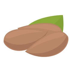 Lutein nuts icon cartoon vector. Dietary food. Health ad