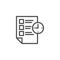 Time management line icon