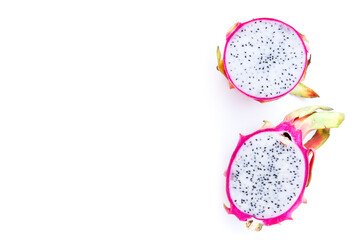 Dragon fruits isolated on white background