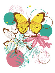 Sommerliches Schmetterlings Design