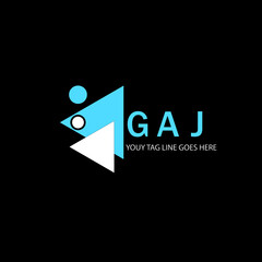 GAJ letter logo creative design with vector graphic - obrazy, fototapety, plakaty