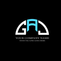 GAJ letter logo creative design with vector graphic