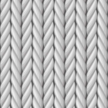 White Whool Knitted Seamless Pattern Texture. Vector © Sergei Sizkov