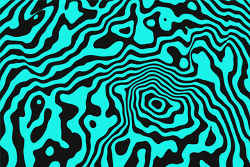 Holographic liquid wavy stripes background. Abstract fluid texture. Smooth curve lines texture. Optical illusion pattern design