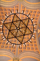 Fototapeta na wymiar jevish synagogue chandelier