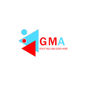 GMA letter logo creative design with vector graphic