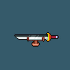sword display in pixel art style
