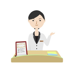 受付＆案内をしているコンシェルジュ2
