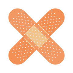 Adhesive plasters crosswise Medical icon. Vector illustration