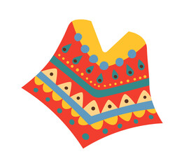 Mexican ornamental dress. Vector illustration