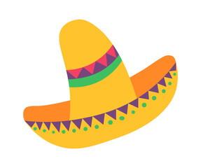 Mexican sombrero hat. Vector illustration