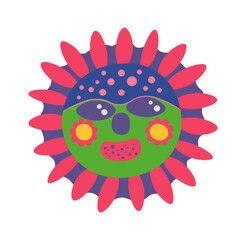 Mexican sun symbol. Vector illustration