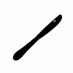 dessert knife on white background. vector art.