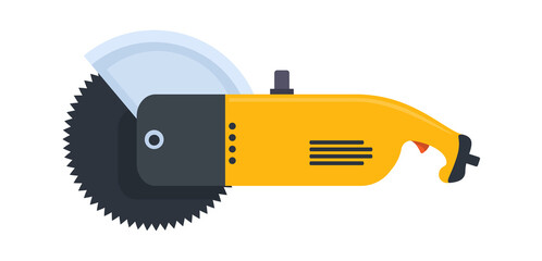 Angle grinder Construction Tool Icon. Vector illustration