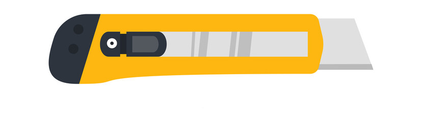Stationery knife Construction Tool Icon. Vector illustration